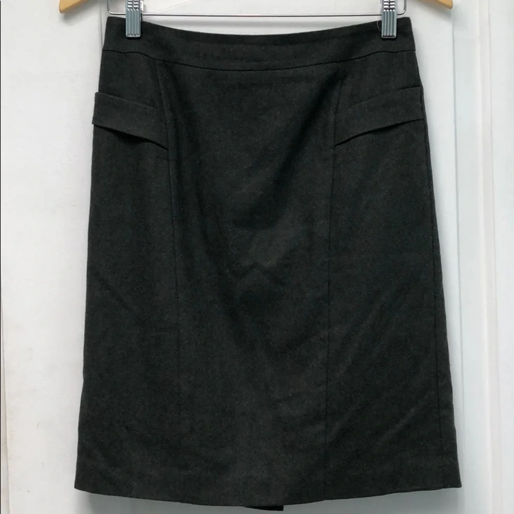 Ann Taylor green wool blend skirt sz 4P